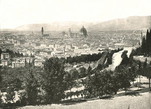 Panorama van de stad Florence, Italië, 1895 door W and S Ltd