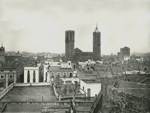Deel van de oude stad met kathedraal, Barcelona, Spanje