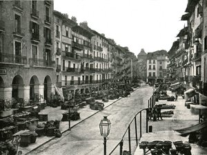 De Markt, Zaragoza, Spanje, 1895 door W and S Ltd