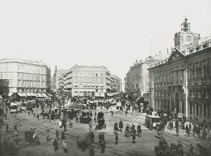 De Puerta del Sol, Madrid, Spanje, 1895