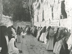 De Klaagmuur, Jeruzalem, Palestina, 1895 door W and S Ltd