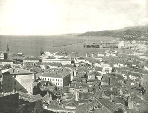 Stad en haven, Triëst, Italië, 1895 door W and S Ltd