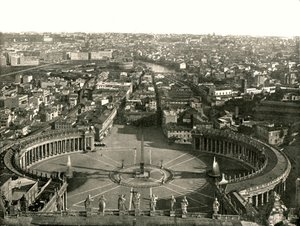 Uitzicht vanaf de koepel van Sint-Pieter, Rome, Italië, 1895 door W and S Ltd