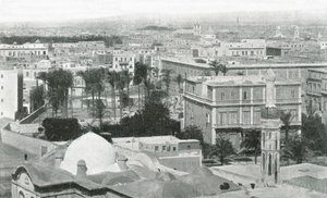Uitzicht op de stad Alexandrië, Egypte, 1895
