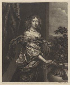 Portret van een vrouw bij een rozenstruik door Wallerant Vaillant