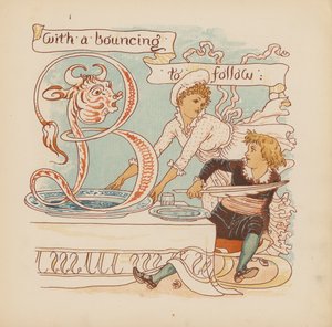 Illustratie voor Pothooks and Perseverance door Walter Crane door Walter (after) Crane