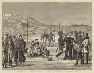 De Afghaanse Oorlog, Voetbalwedstrijd door het Negenenvijftigste Regiment bij Khelat-i-Gilzai