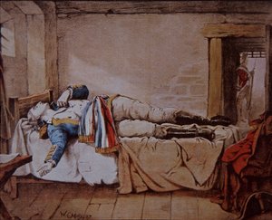 Theobald Wolfe Tone, oprichter van de Society of United Irishmen, pleegt zelfmoord om ophanging door de Britten te voorkomen voor zijn rol in een geplande Franse invasie van Ierland in 1798 door Walter Charles Mills