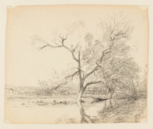 Schets van landschap door Walter Clark