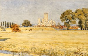 Kathedraal van Canterbury vanuit de Weiden, 1894 door Walter Crane