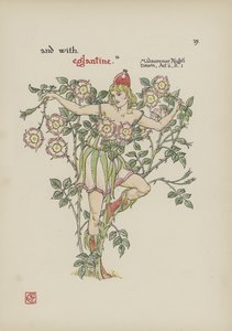 Bloemen uit Shakespeares tuin door Walter Crane