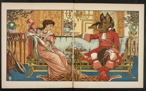 Illustratie voor Belle en het Beest door Walter Crane