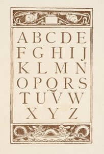 Letters van het alfabet. The Golden primer. door Walter Crane