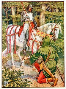 Lyttel John en de Ridder door Walter Crane