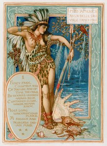 Miss America als La Belle Sauvage Fancy Free door Walter Crane