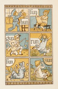 Rijmwoorden eindigend op de letter N. De Gouden primer. door Walter Crane