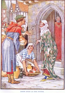 Robin Hood als de pottenbakker, c.1920 door Walter Crane