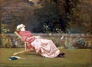 Rosalind, Gravin van Carlisle (1845-1921) in de Tuin bij Naworth door Walter Crane