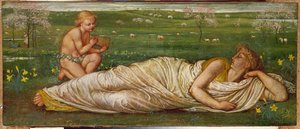 De aarde en de lente, 1875 door Walter Crane