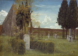 Het graf van Keats door Walter Crane