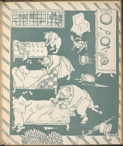 De drie beren, hun bedden opmaken door Walter Crane