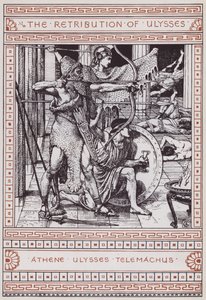 De vergelding van Odysseus (gravure) door Walter Crane