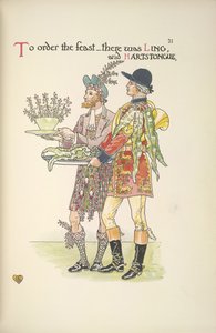 Twee bedienden, Ling en Hartstongue door Walter Crane