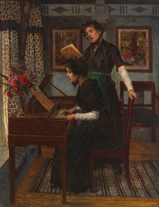 De muziekles, c. 1890