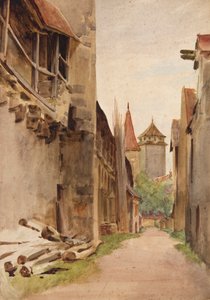 Achterstraat, Rothenburg door Walter Frederick Roofe Tyndale