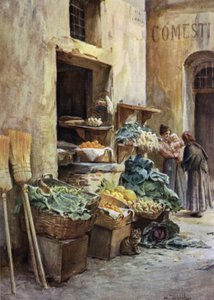 Groentewinkel, Italiaanse Rivièra door Walter Frederick Roofe Tyndale