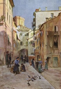 La Piazza, Sestri Levante door Walter Frederick Roofe Tyndale