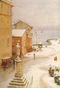 Piazza Mazzini, S. Margherita, ca. 1910, 1912 door Walter Frederick Roofe Tyndale