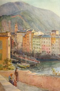 De haven van Camogli, ca. 1910, 1912 door Walter Frederick Roofe Tyndale