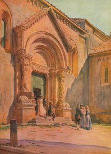 De veranda van de Pieve in San Quirico D