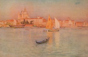 De Salute vanaf de Giudecca, ca. 1900-1913 door Walter Frederick Roofe Tyndale