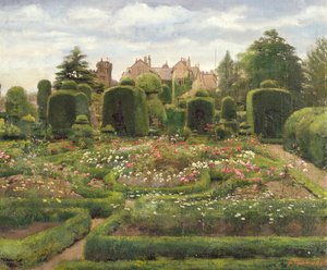 De Topiary-tuinen, Levens Hall, Cumbria, 1886 door Walter Frederick Roofe Tyndale