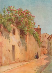 Via Delle Sperandie, Siena, ca. 1900 door Walter Frederick Roofe Tyndale