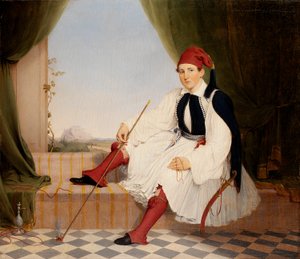 Portret van John B. Carmac, in Grieks Evzonekostuum door Walter Gould