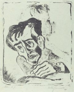 Portret Dr. Gr., 1919 door Walter Gramatte