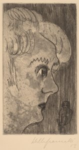 Hoofd in Profiel, 1923 door Walter Gramatte