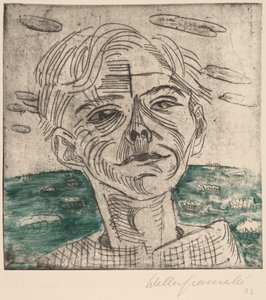 Man aan zee, zelfportret door Walter Gramatte