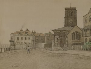 Alldins Kolenkade en Chelsea Oude Kerk, Londen