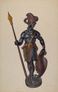 Sigarenwinkel Indiaan, ca. 1937 door Walter Hochstrasser