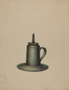 Pewter Olie Lamp, ca. 1938