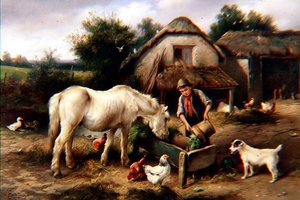 Een boerenerf in Devonshire