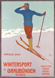 Wintersport in Graubünden door Walter Koch