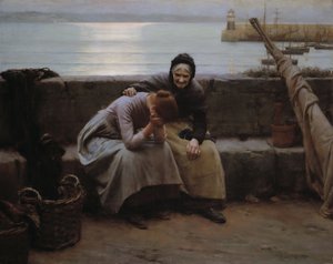Nooit Ging de Ochtend naar de Avond zonder dat een Hart Brak, 1894 door Walter Langley