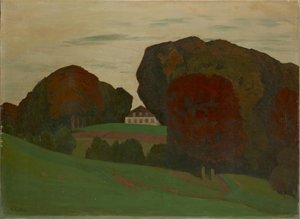 Deens park met villa door Walter Leistikow