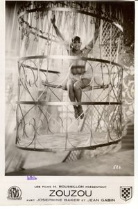 Filmaffiche met Josephine Baker in Zouzou