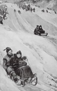 Een sleehelling in Canada